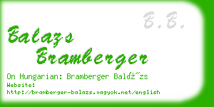 balazs bramberger business card